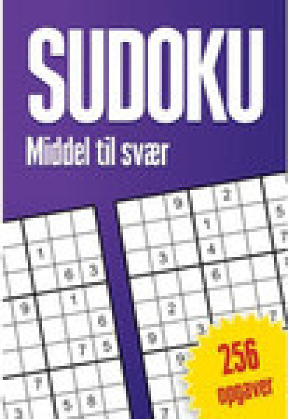 Sudoku - Middel til svær, 256 opgaver