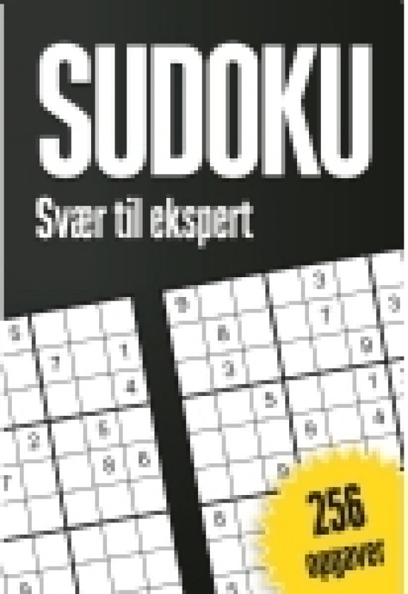 Sudoku - Svær til ekspert, 256 opgaver | Språk: Dansk