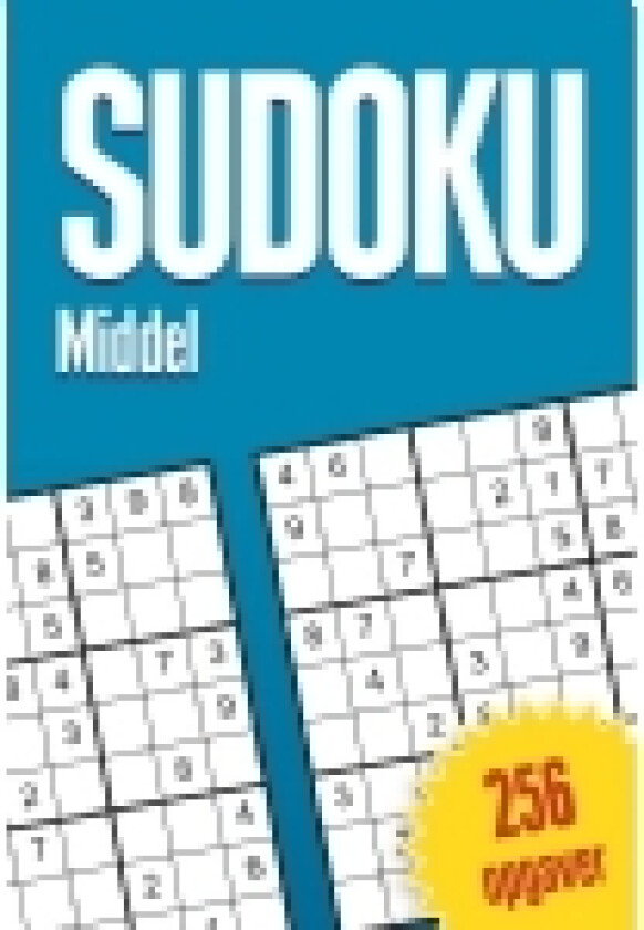 Sudoku - Middel, 256 opgaver | Språk: Dansk