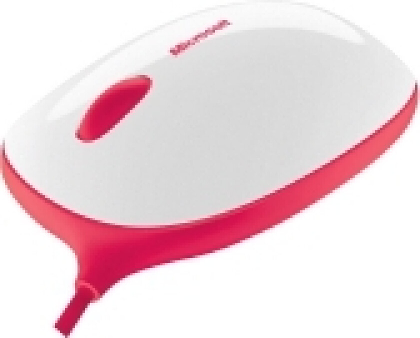 Express Mouse - Mus - høyre- og venstrehåndet - optisk - 3 knapper - kablet - USB - hvit, rød