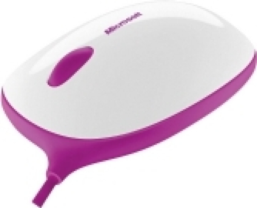 Express Mouse - Mus - høyre- og venstrehåndet - optisk - 3 knapper - kablet - USB - hvit, rosa