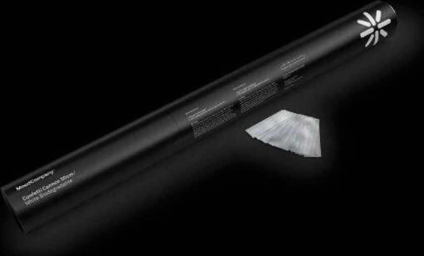 Konfettirør Miljøvenlig 50cm Hvit