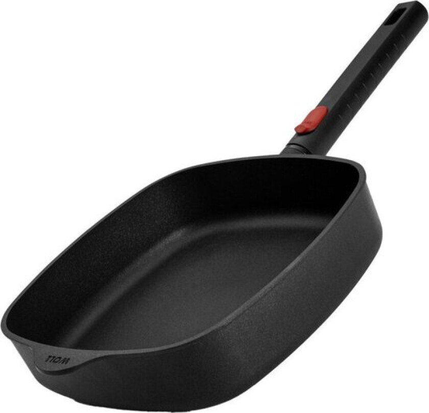 ECO Logic QXR stekepanne firkantet 24 cm avtagbart håndtak svart