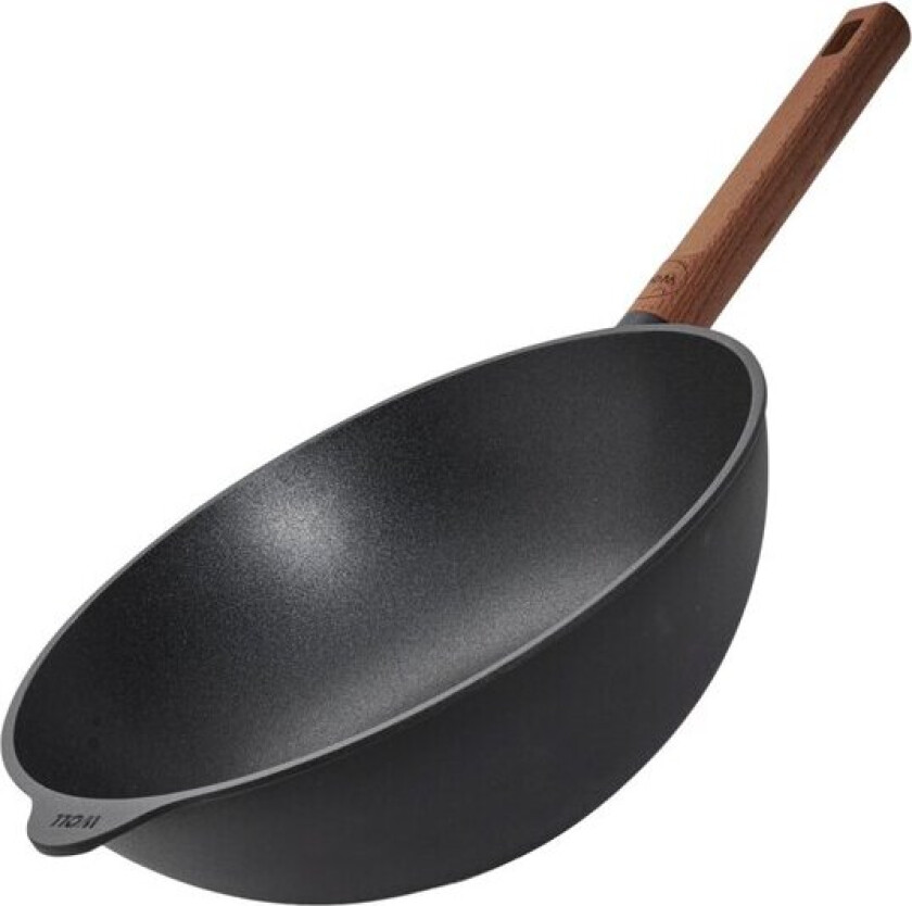 ECO Logic QXR wokpanne 28 cm trehåndtak svart