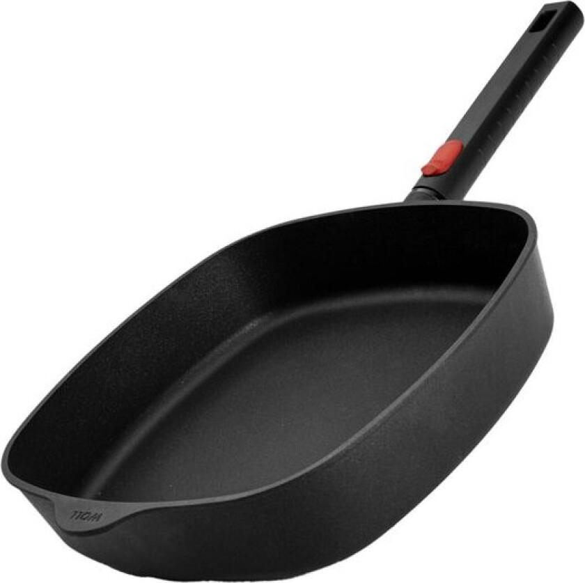 ECO Logix QXR stekepanne firkantet 28 cm avtagbart håndtak svart