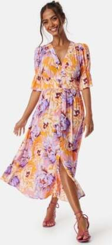 Yasfarron 2/4 Midi Dress Dianthus Aop:farron Aop 40