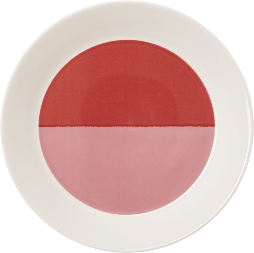 Vuokko tallerken Ø22 cm 2-väri Rosa-Rød