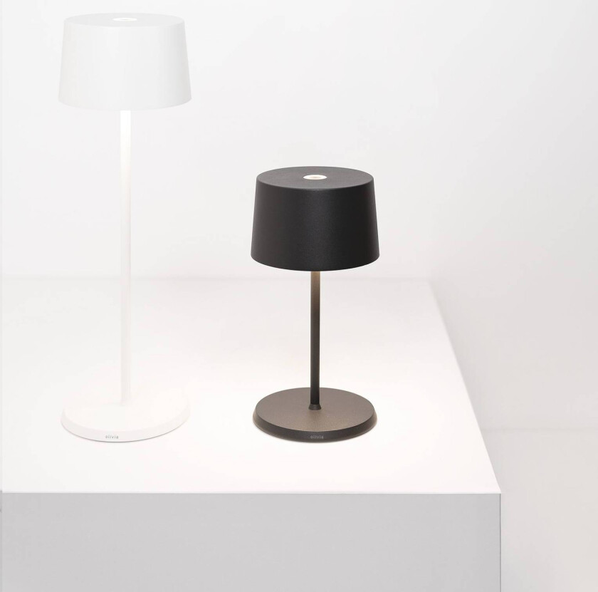 Olivia mini 3K bordlampe grå