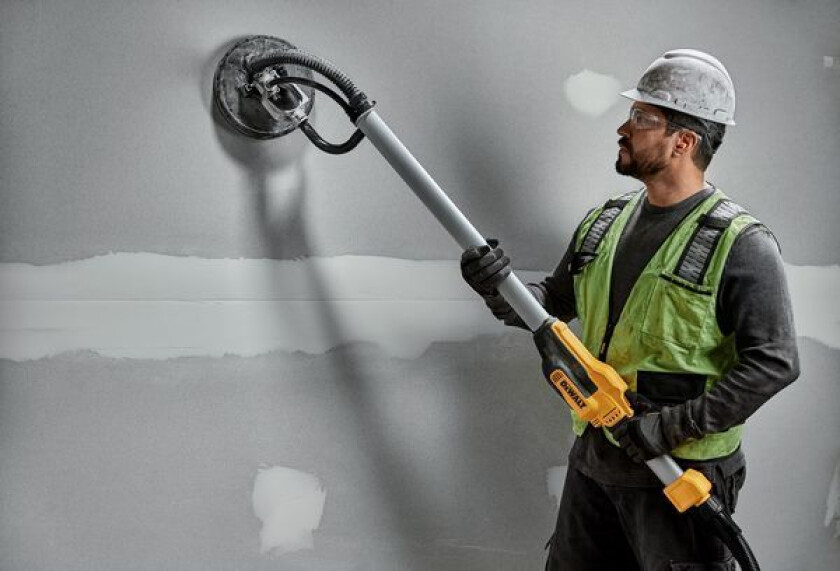 Bilde av Dewalt Dewalt Tak-/veggsliper/giraff 230v, 710w 225mm, 3x150g Slipenett Inkludert