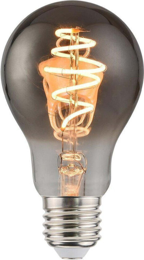 E27 globe spiral filament 5W 1800K 60 mm dimbar - Smoke