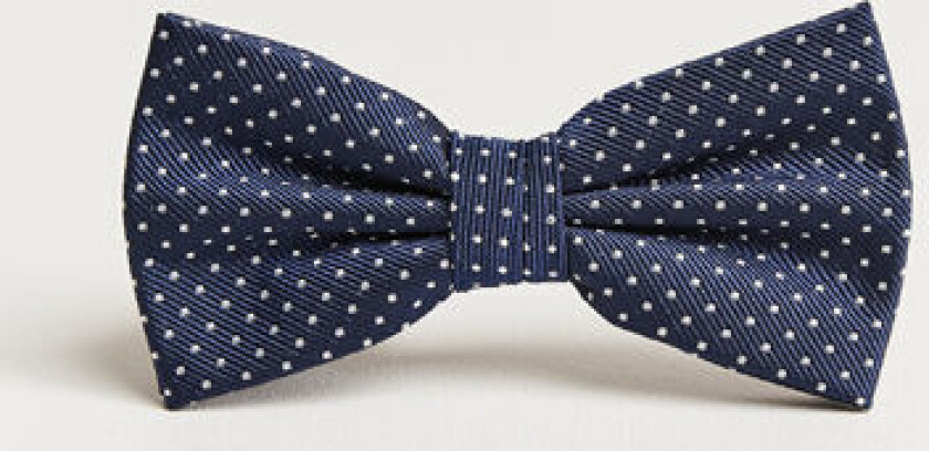 Micro Dot Pre Tie Silk Navy