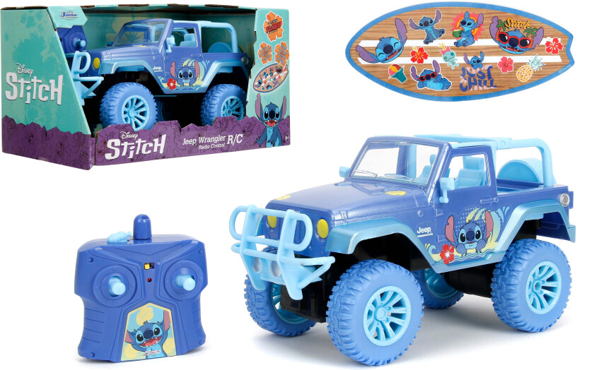 Disney Stich Radiostyrt Bil Jeep 1:16 - Biler