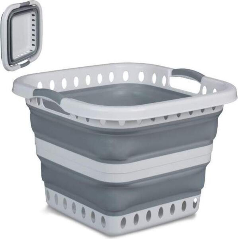 Sammenleggbar skittentøyskurv 40 l