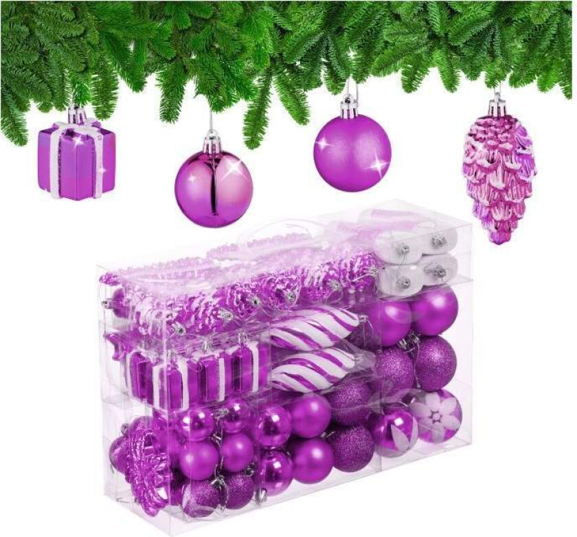 Juletrekuler i sett med 72 stk