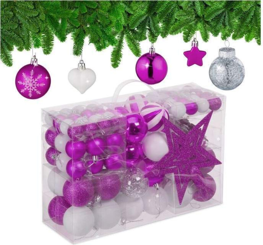 Juletrekuler i sett med 101 stk