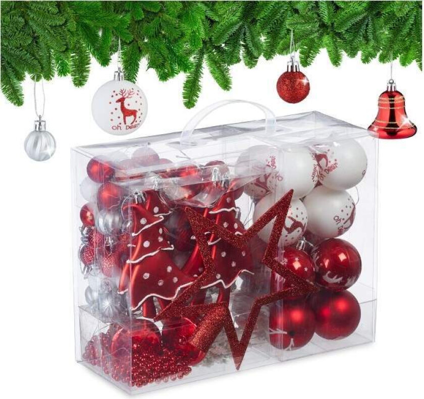 Juletrekuler i sett med 103 stk