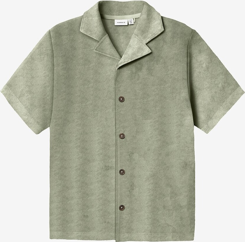 Skjorte nkmFredy Nreg Terry SS Shirt - Grå