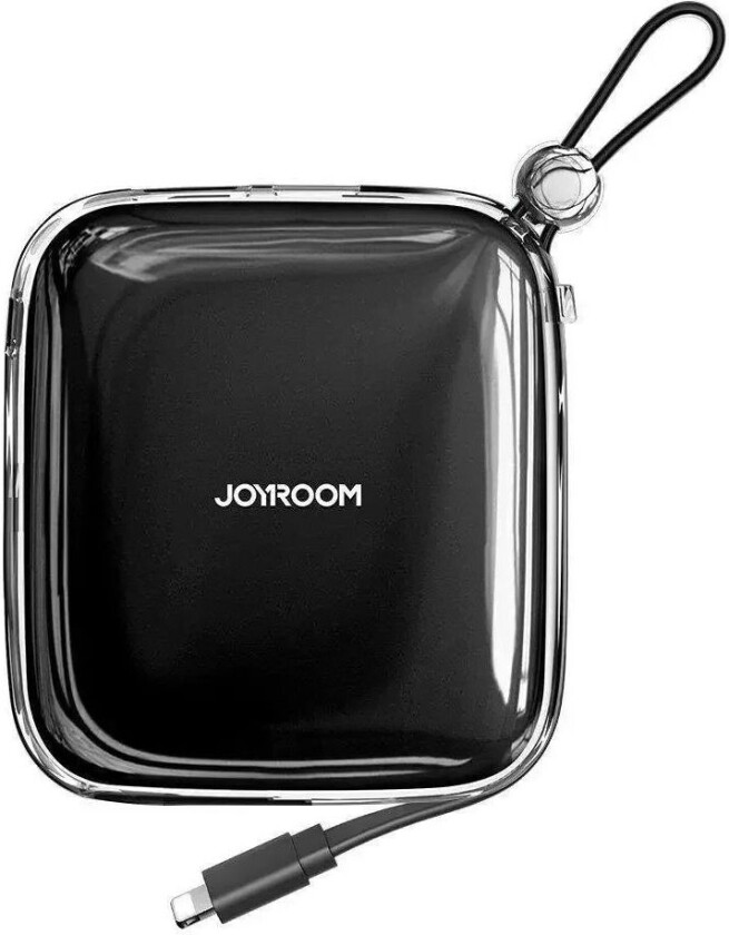 Jelly Series JR-L003P Powerbank 22,5W - USB-C PD / USB-A med Innebygd Lightning - 10000 mAh - Svart