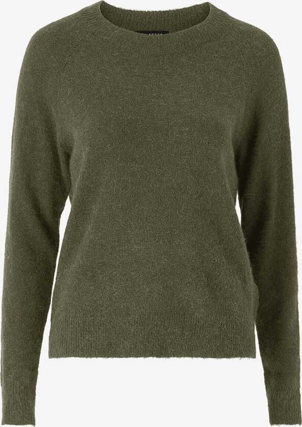 Genser slfLulu LS Knit O-neck - Grønn