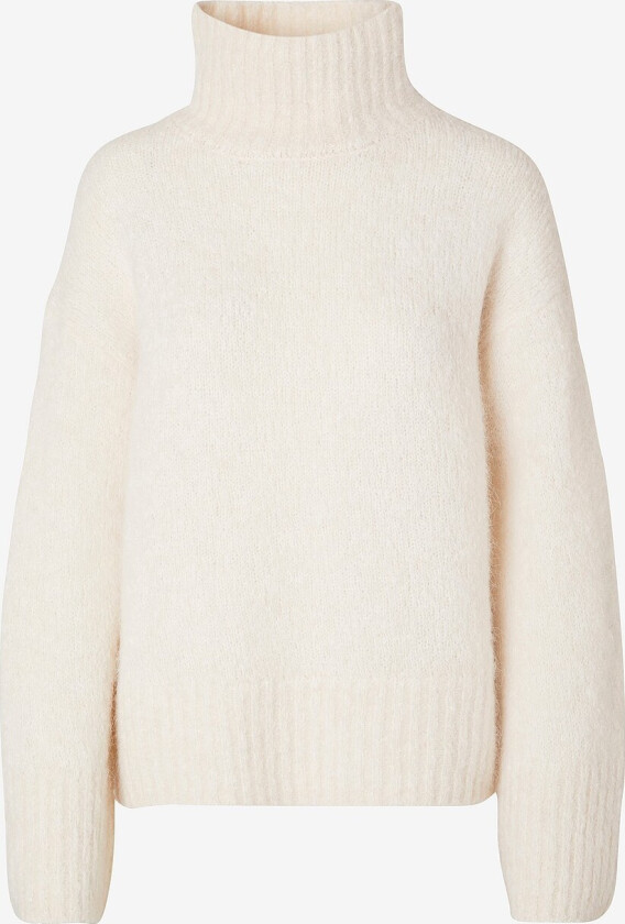 Genser slfGabella LS Knit High-Neck W - Grå