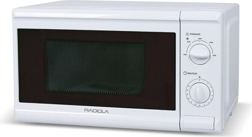 Radiola RAMW2120SMW mikrobølgeovn Hvit Solo mikrobølge ovn Benkeplate 20 l 700 W