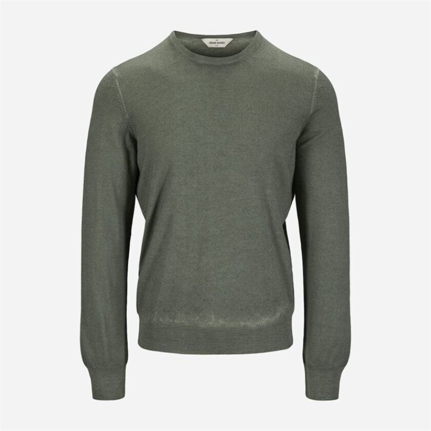 Crew Neck Vintage Merino - Olive Grønn 58