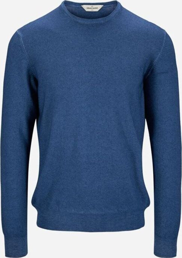 Crew Neck Summer Cashmere - Blue Blå 56