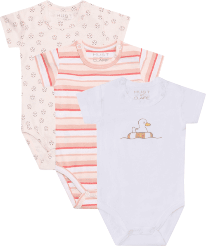 Hust and Claire Hcbati 3-pack kortermet body, Rose Beach