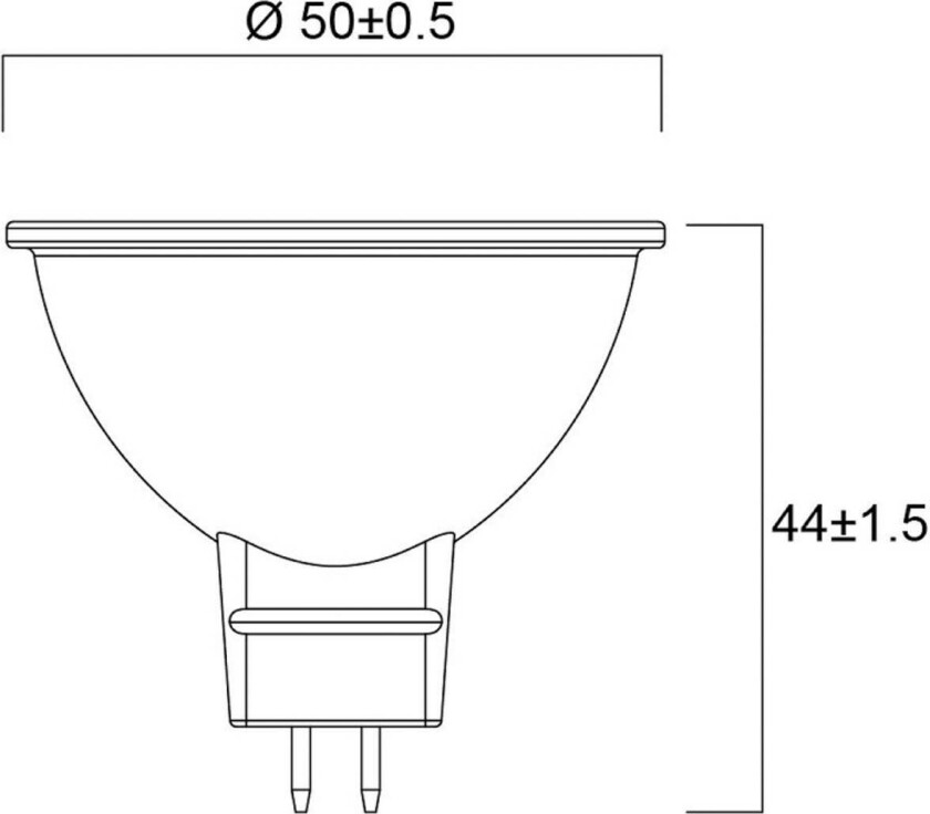 LED-reflektorpære GU5.3 4,6W 3000K 36° 450lm
