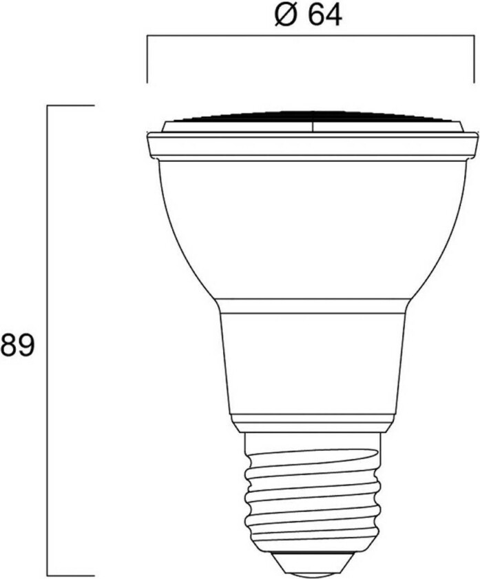 LED-reflektorpære E27 7,2W PAR20 3000K dimbar 36° 540lm