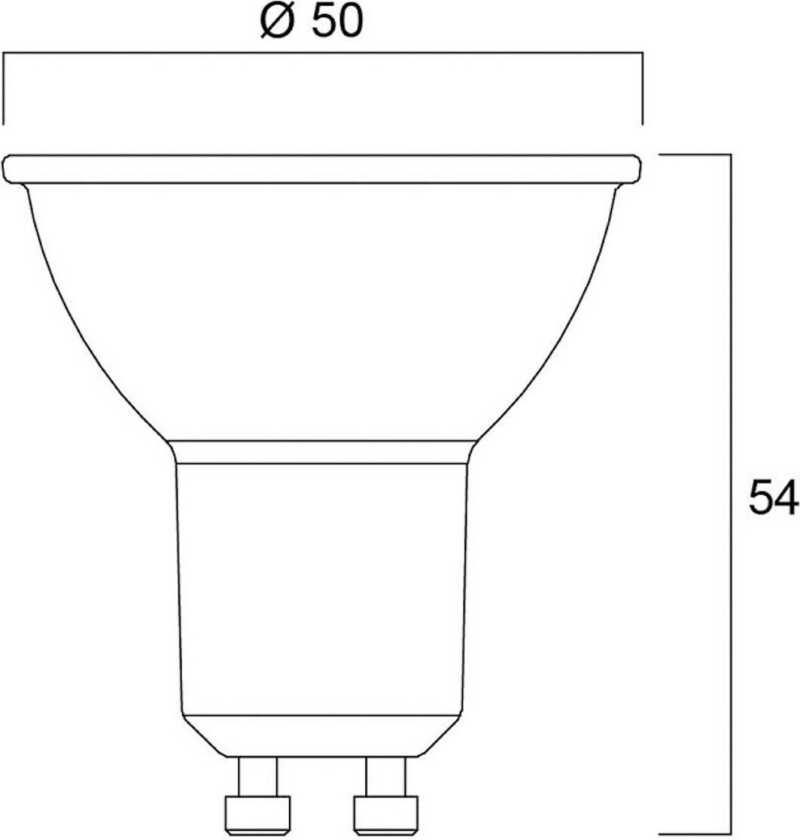 LED-reflektorpære GU10 4W 6 500K 36° 450 lm glass