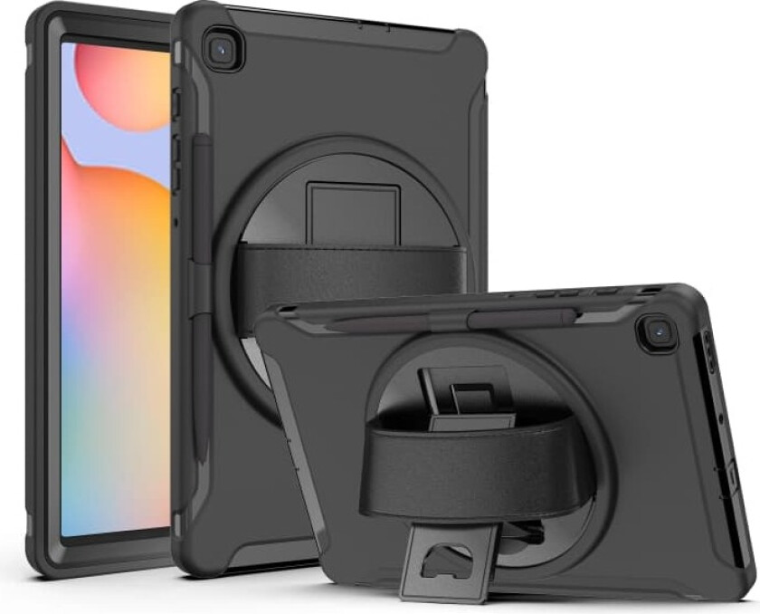 Deksel med roterbart stativ til Samsung Galaxy Tab S6 Lite Svart