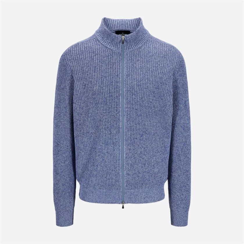 Full Zip Jacket - Blue Melange Blå 56