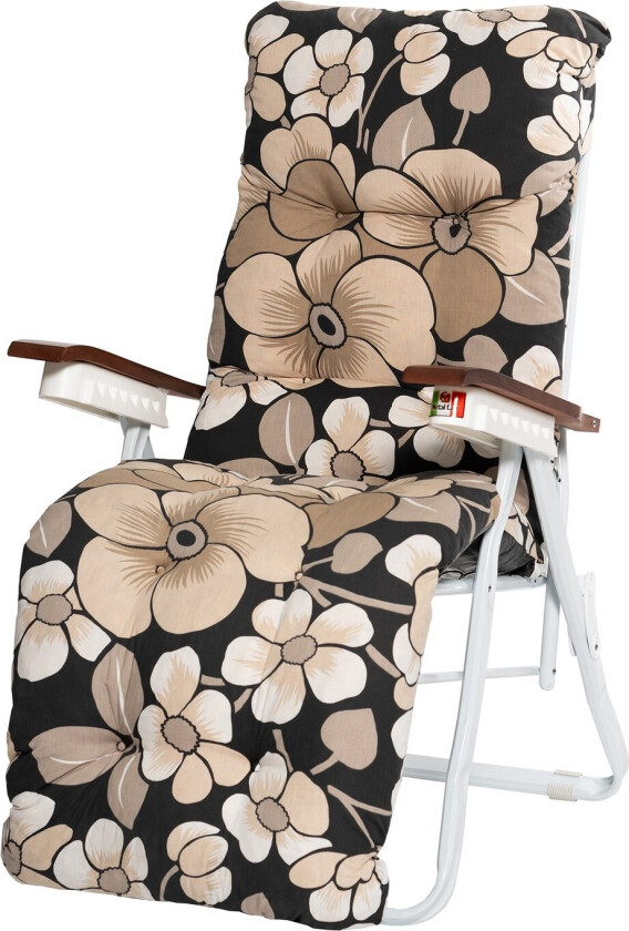 Tourra Baden Baden Stol med Pute - Hvit/Blomstrete