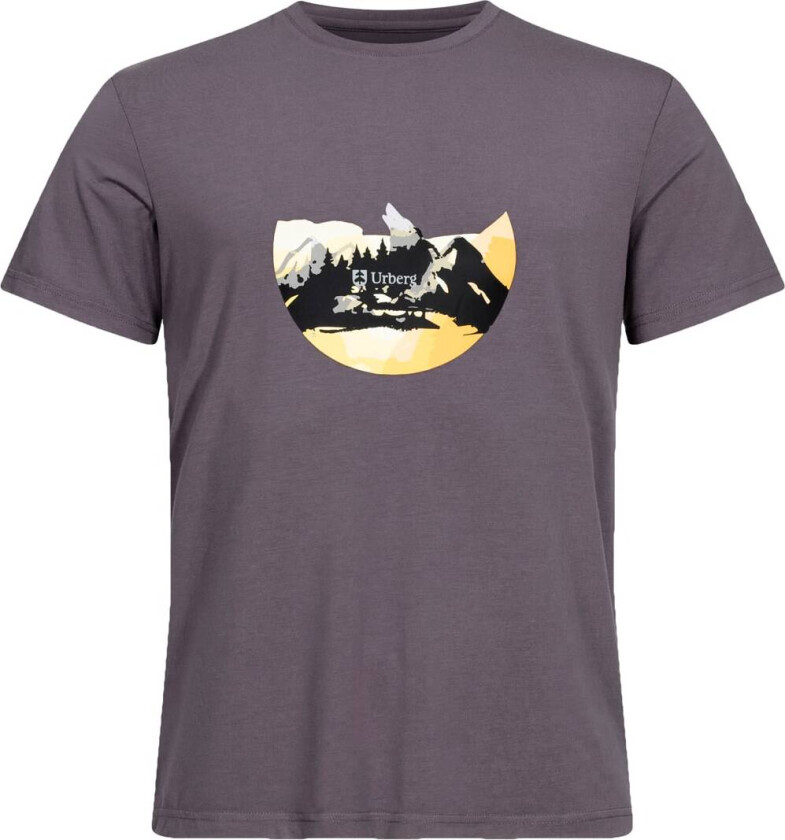 Men's Printed Tree Tee Plum Kitten/mountain