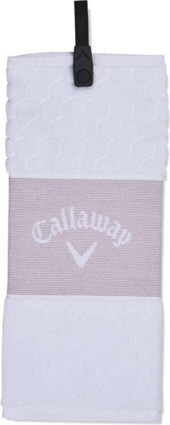 Tri-Fold Håndkle Beige/Hvit