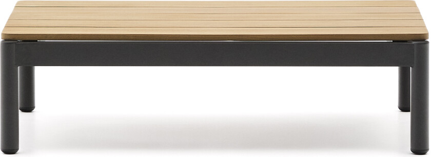 KAVE HOME Sorell salongbord i grå aluminium og teak 52,4 x 91 cm FSC 100%