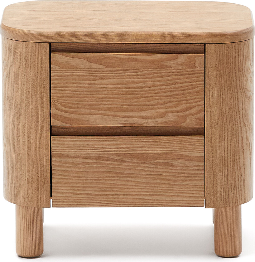 KAVE HOME Salaya nattbord i ask kryssfiner, 55 cm x 50 cm