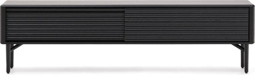 KAVE HOME Lenon TV-skap, 2 dører i heltre og sort eikefiner 200x57 cm FSC Mix Credit