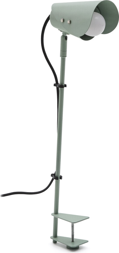 KAVE HOME Jula skrivebordslampe med klemme i grønt metall