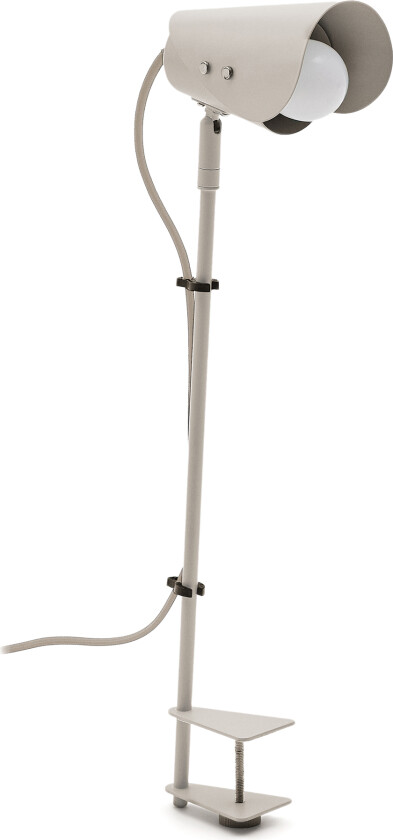 KAVE HOME Jula skrivebordslampe med klemme i grått metall