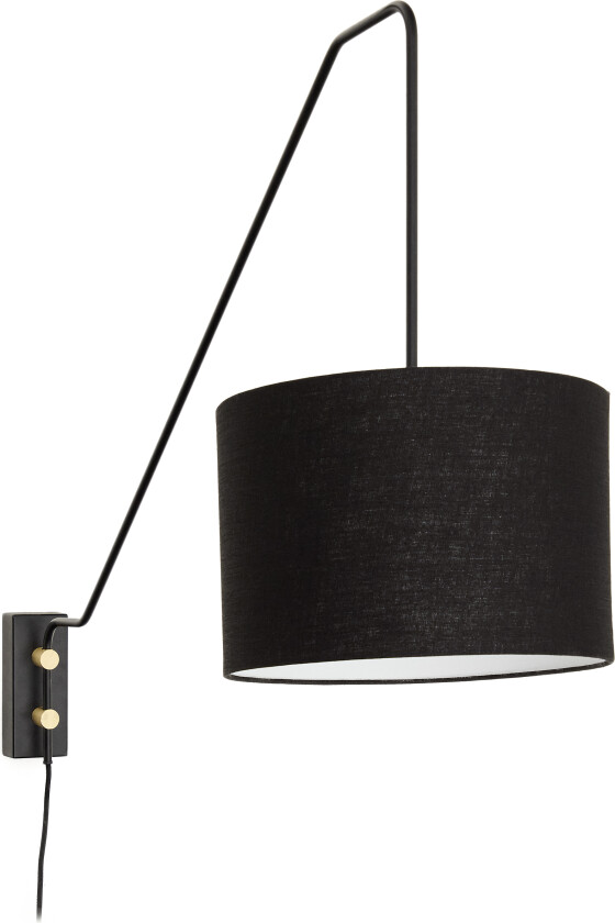 KAVE HOME Jex vegglampe laget av svartmalt metall