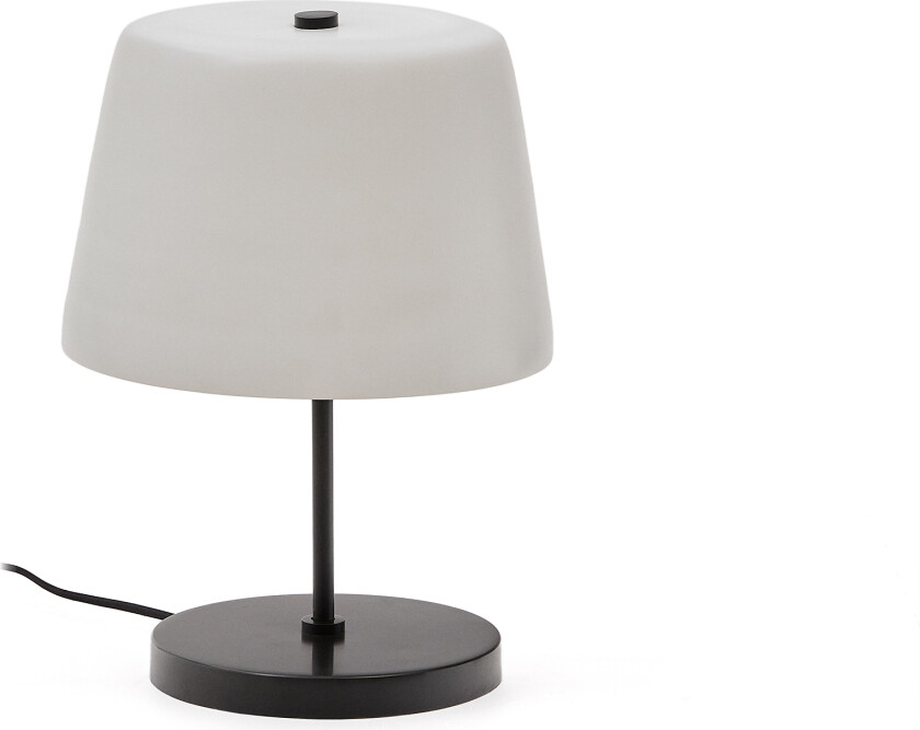 KAVE HOME Nefar bordlampe laget av glasert glass og sink