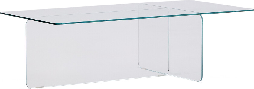 KAVE HOME Zaren gjennomsiktig salongbord i herdet glass, 120 x 60 cm
