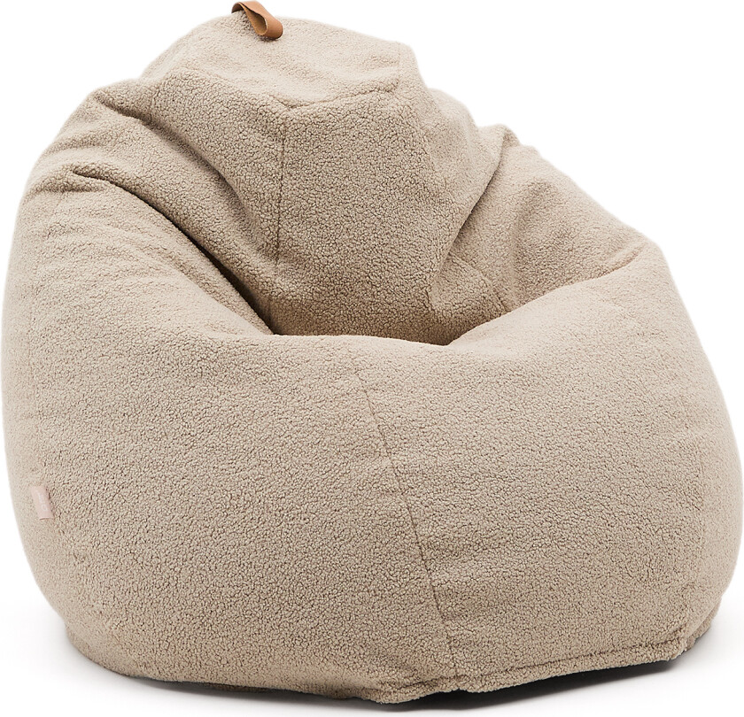 KAVE HOME Vicka puff i beige bouclé, Ã 70 cm