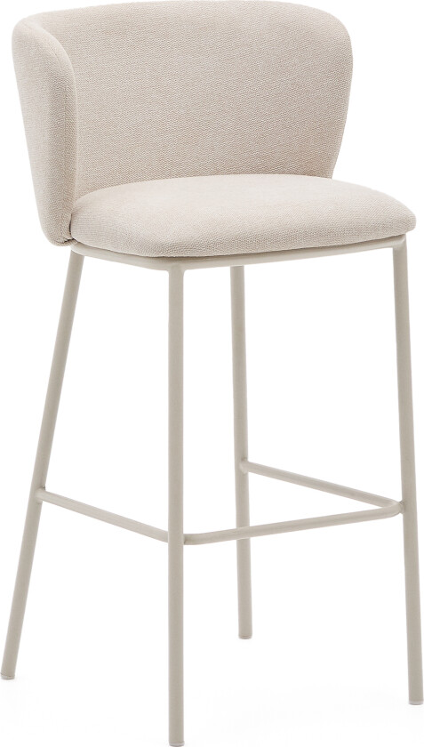 KAVE HOME Ciselia krakk i beige chenille og beige stål, høyde 75 cm, FSC Mix Credit