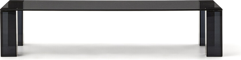 KAVE HOME Adularia mørkegrått salongbord laget av herdet glass, 140 x 60 cm
