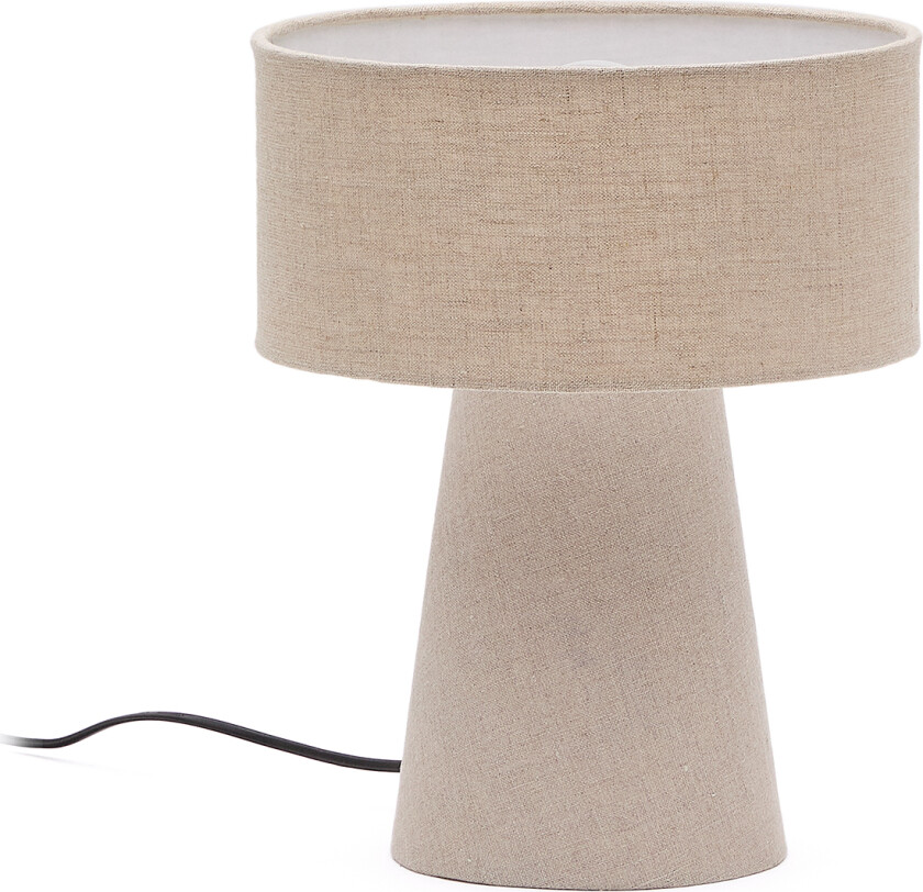 KAVE HOME Algaida bordlampe i grått stoff