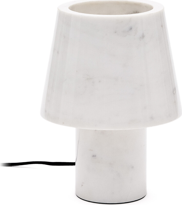 KAVE HOME Alaro bordlampe i hvit marmor