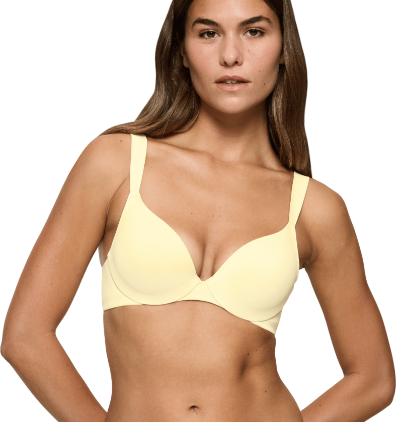 Body Make-Up Illusjon BH med spiler, gul, Størrelse: 75B, Kvinner